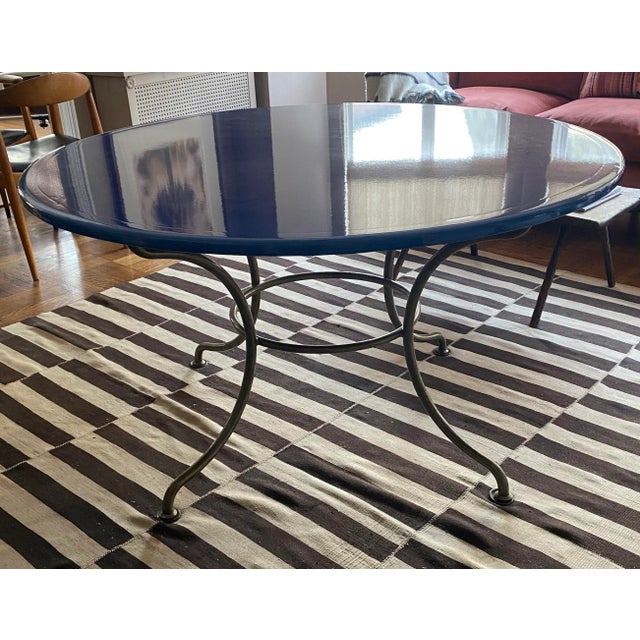 1990s 1990s Enameled Lava Stone Table For Sale - Image 5 of 8