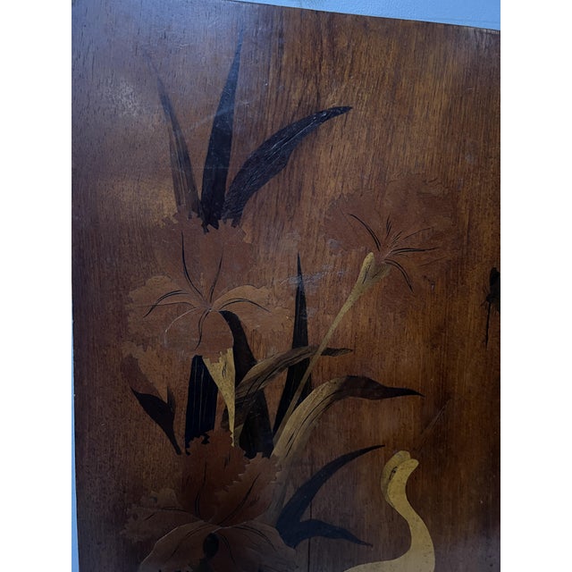 Wood Art Nouveau Marquetry Panels, 1890s, Set of 2 For Sale - Image 7 of 18