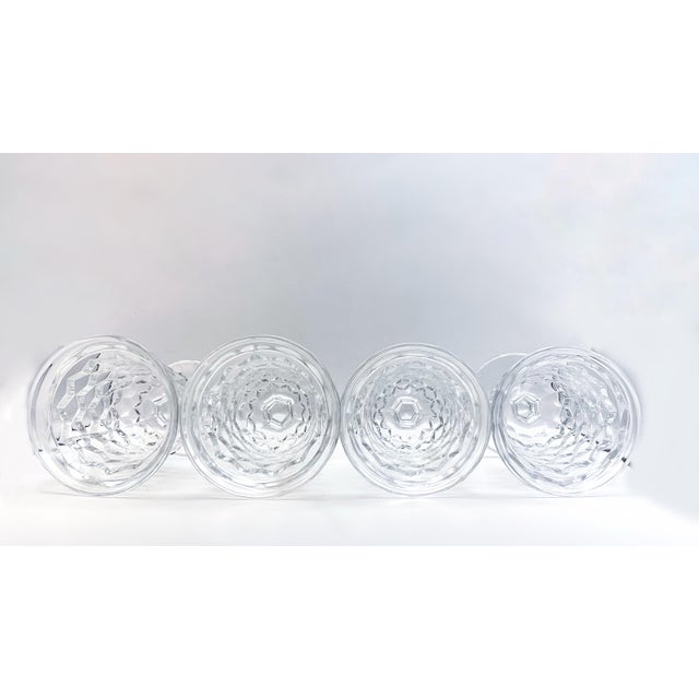 Glass Vintage “American” Pressed Glass Water Goblets-Set of Four For Sale - Image 7 of 9