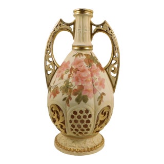 1940s Royal Rudolstat Vase or Jug With Reticulated Trim For Sale