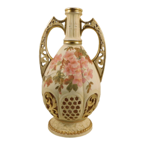 1940s Royal Rudolstat Vase or Jug With Reticulated Trim