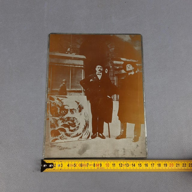 Filippo Marinetti, Portrait of Rougena Zatkova, 1960s, Cliché Silkscreened Metal Plate For Sale - Image 9 of 11