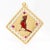 1960s Saint Louis Cardinals Baseball World Series Gold, Enamel & Ruby Charm by Ballou For Sale - Image 5 of 12