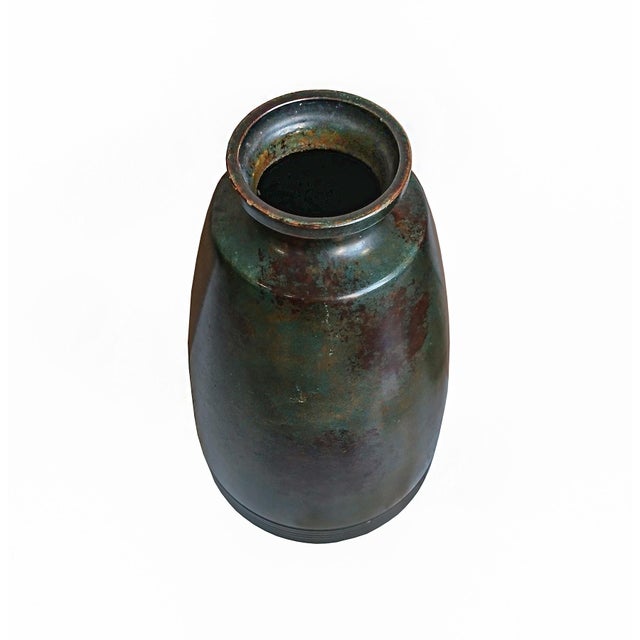 Japanese Cast Bronze Vase, Japan, Early 20th Century For Sale - Image 3 of 15