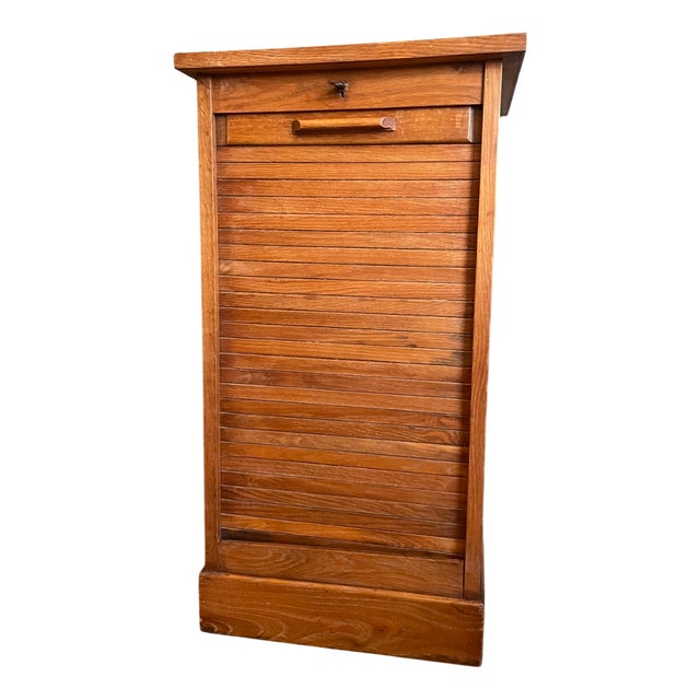 French Roller Shutter Cabinet, 1920s For Sale