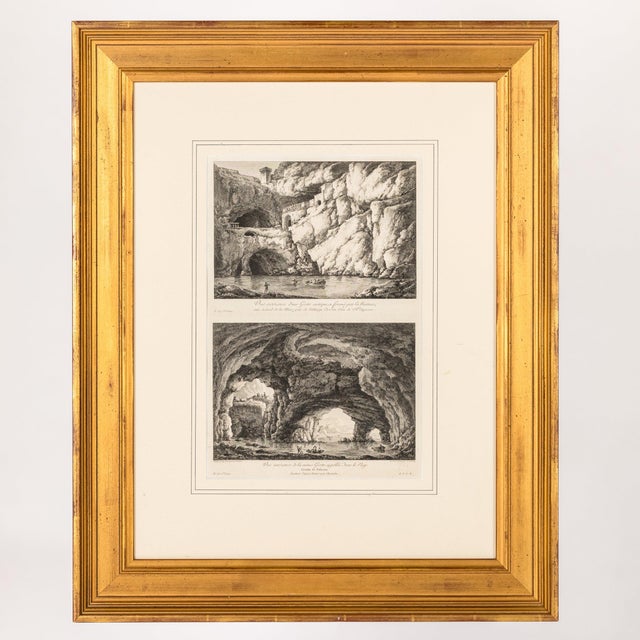 Illustration Early 20th Century Architectural Prints, Framed - Set of 2 For Sale - Image 3 of 3