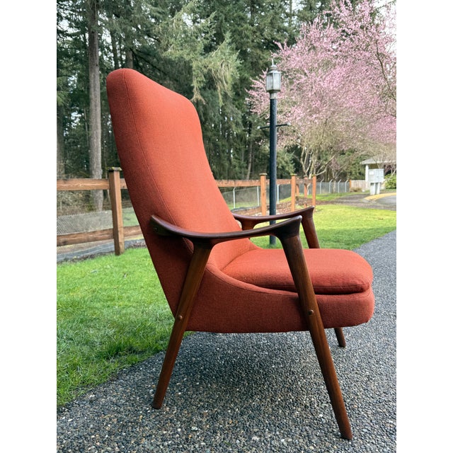 1960s Mid-Century Modern Møre Lenestol Fabrikk "Klarinett" Teak Lounge Chair For Sale In Seattle - Image 6 of 8