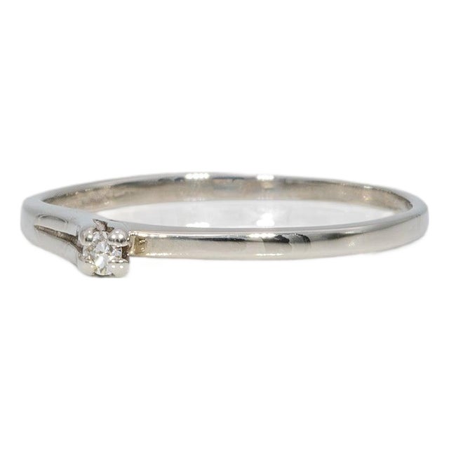 Diamond Estate Ring With Earth-Mined Diamond in Solid 10k Gold - Fine Jewelry, Size 6.25 For Sale