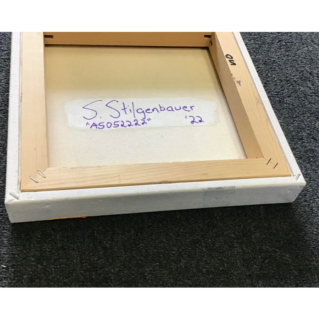 Contemporary “AS052222” Contemporary Acrylic Abstract Painting on Stretched Canvas For Sale - Image 3 of 4