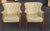 Pair Mid 20th Century Mahogany and Tufted Vinyl Upholstered Wingback Chairs For Sale In Washington DC - Image 6 of 14