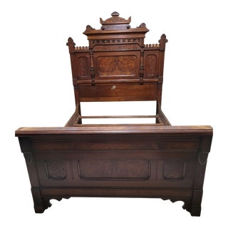 19th Century Antique Custom Bed Frame For Sale