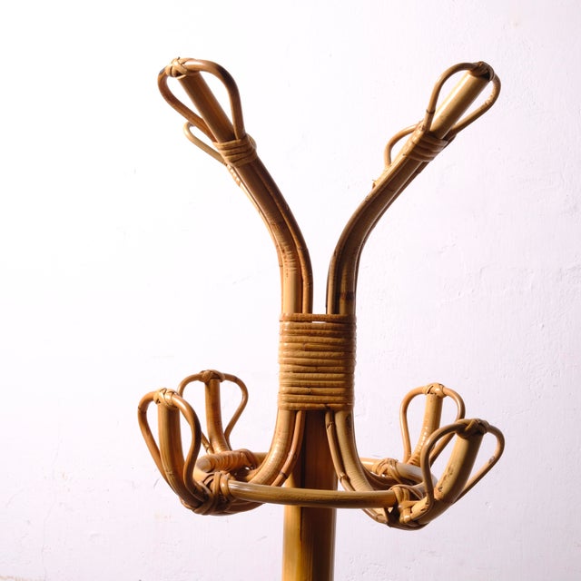 Vintage Bamboo Coat Rack, Italy, 1970s For Sale - Image 4 of 9
