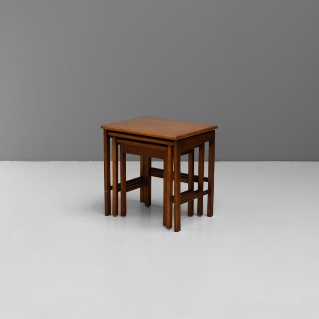 1970s Mid-Century Modern Nesting Tables, 1970s, Set of 3 For Sale - Image 5 of 9