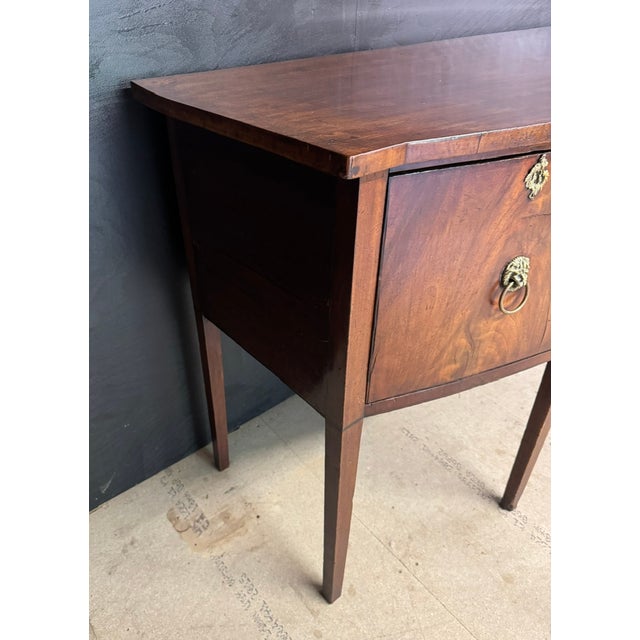 Georgian Mahogany Sideboard with Brass Handles, 1800 For Sale - Image 9 of 12