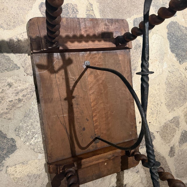 Antique 19th-Century Spanish Side Table Solomonic Legs Wrought Iron For Sale - Image 16 of 17