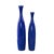 This tall vase set is fashioned from ceramic and finished in a vivid cobalt blue glaze. The set includes a large and small...