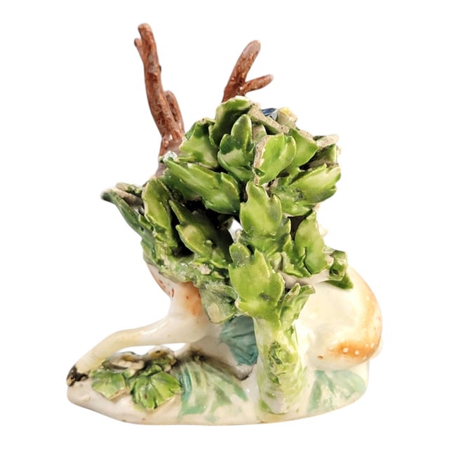 Patch Period Porcelain Recumbent Stag from Derby, 1760 For Sale - Image 4 of 9