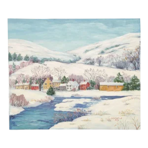 Ann Yost Whitesell 'Village in the Poconos' Original Oil Painting