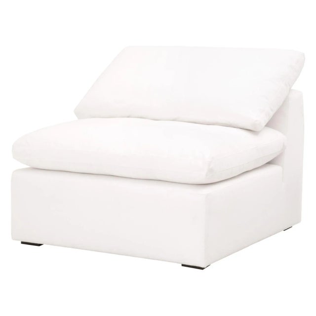 Contemporary Sky Modular Armless Chair, Pearl For Sale - Image 3 of 12