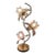 1970s Mid Century Modern Hollywood Regency Pink Lotus Flower Tall Table Lamp 36” For Sale