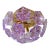 Vintage Prismatic Sputnik Chandelier Mid-Century Modern Sputnik Flush Mount Purple Diamond-Cut Glass Lighting For Sale