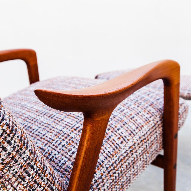 1960s Scandinavian Mid Century Solid Teak "Mingo" Lounge Chair With Ottoman For Sale - Image 13 of 16