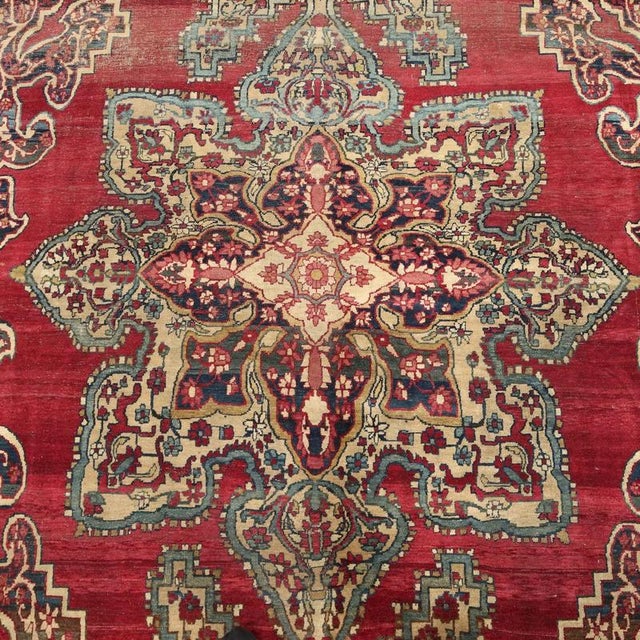 Middle Eastern Kerman Laver Rug For Sale - Image 4 of 10