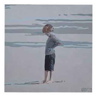 Joanna Woyda, The Beach: In the Shades of Grey, 2026, Acrylic on Canvas For Sale