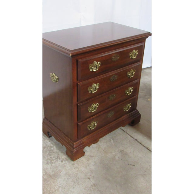 Item: American Drew Nightstand Details: Signed American Drew Great Designer Look/Quality Piece Great Hardware Cherry Four...