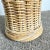 Brown Boho Chic Bamboo Pencil Reed Wicker Glass Top Side Table For Sale - Image 8 of 8