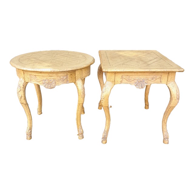 1980s Set of Two Baker Furniture Company French Side Tables For Sale