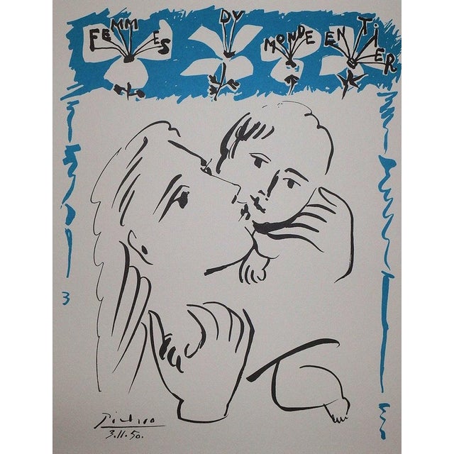 Pablo Picasso (1881-1973) (after) Maternal Love Color lithograph after a drawing by the artist Signed in the plate On wove...