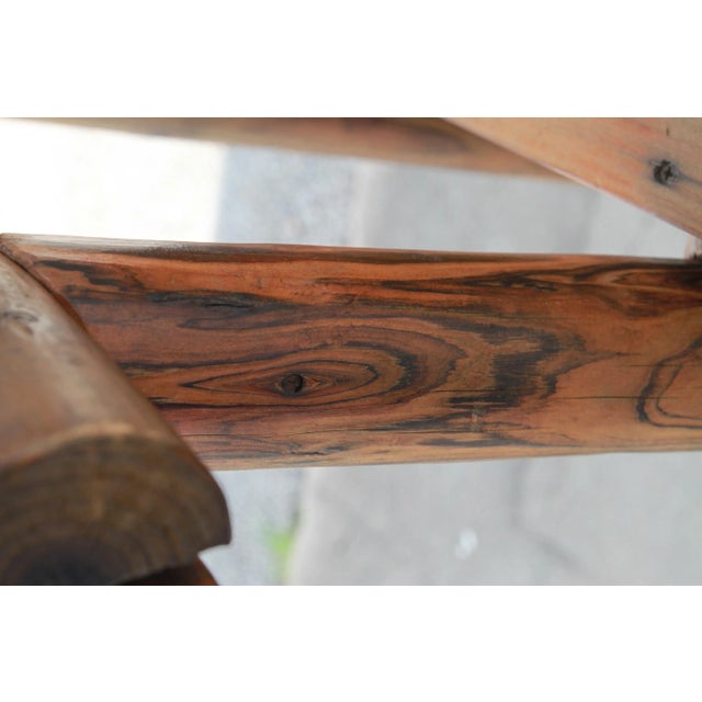 Pair of Wood Adirondack Style Garden Arm Chairs For Sale - Image 9 of 12