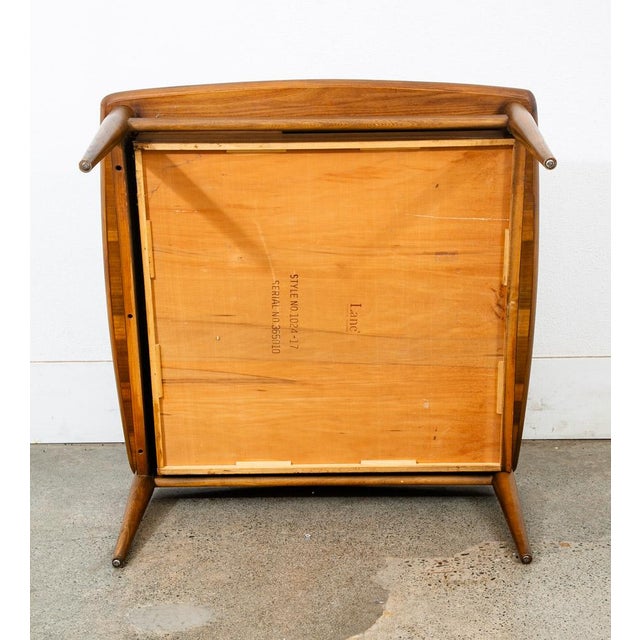 Mid Century Modern EndTable Lane Side Walnut Vintage Square MCM Drawer Large For Sale In Sacramento - Image 6 of 12