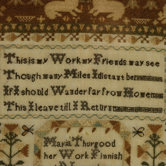 Early 19th Century Regency Period Sampler, 1827, by Maria Thurgood For Sale - Image 5 of 18