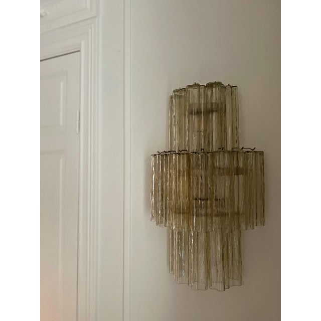 Amber Murano Glass Wall Lamps, Set of 2 For Sale - Image 6 of 12