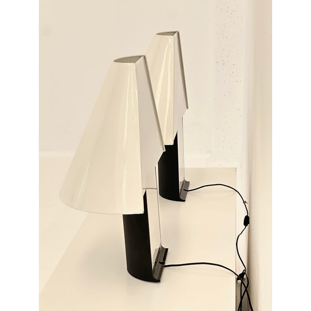 Table Lamps by M. Barbaglia for PAF, 1980s, Set of 2, in Very Good conditions. Designed 1980 to 1989 This piece has an...