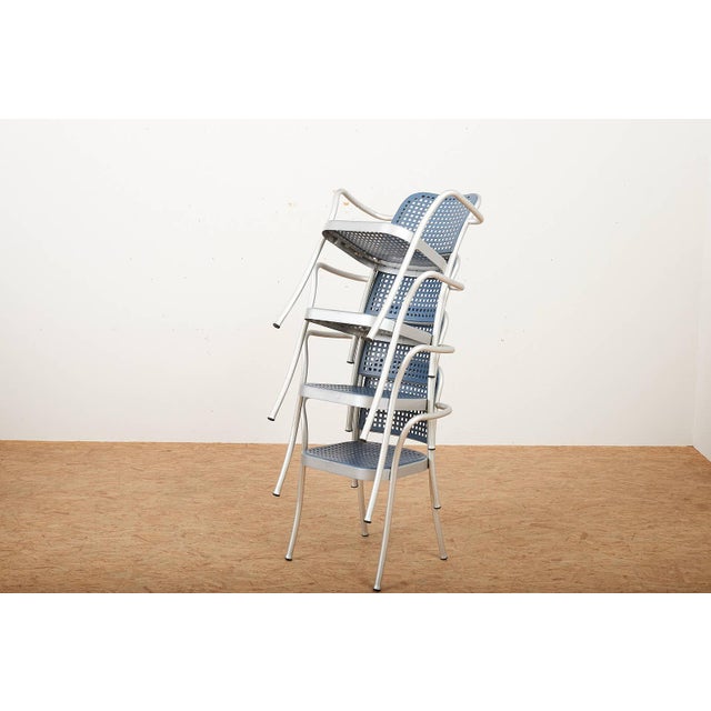 Silver Chair with Aluminum Frame by Vico Magistretti, 1989 For Sale - Image 12 of 12
