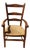 Wood and Straw Grandfathers Armchair, 1980s For Sale