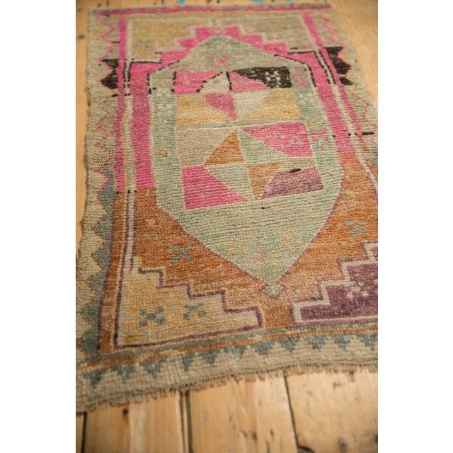 Dark Pink Vintage Distressed Kars Rug - 2'1" x 3'6" For Sale - Image 8 of 9