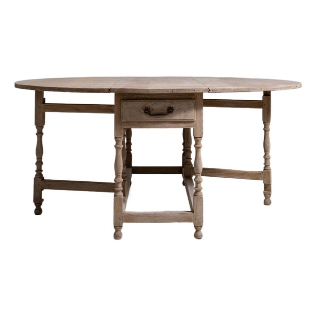 Oak Drop-Leaf Table, Antique, United Kingdom, Early 20th Century For Sale