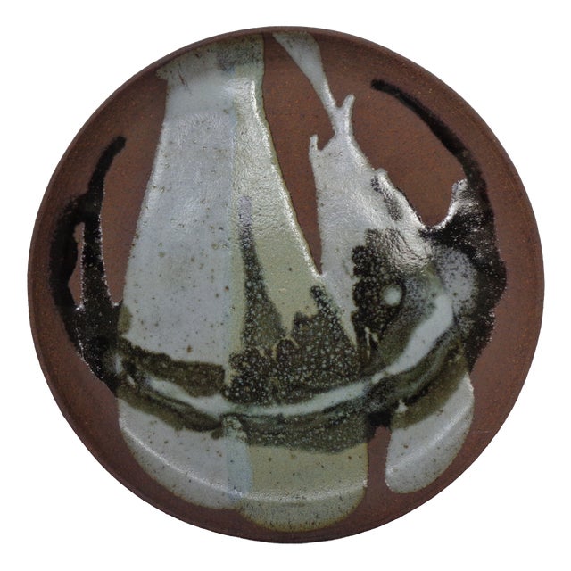 Large Ceramic Wall Plate from G.P. Studio, Denmark, 1960s For Sale