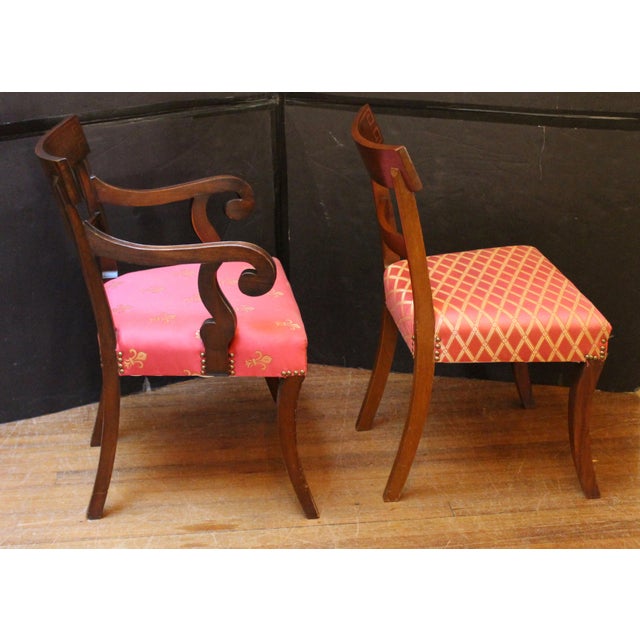 Early 19th Century C. 1830s Anglo-American Regency or Classical Period Set of Eight Dining Chairs For Sale - Image 5 of 9