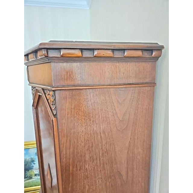 Renaissance Revival Style Carved Cabinet With Diamond Inlay For Sale - Image 4 of 9