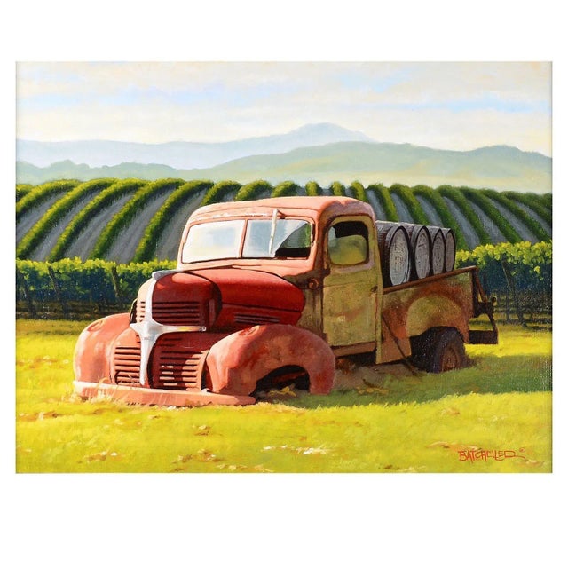 Keith Batcheller Aged Wine oil on canvas. This Keith Batcheller painting comes framed as shown. Dimensions 14″H x 18″W...