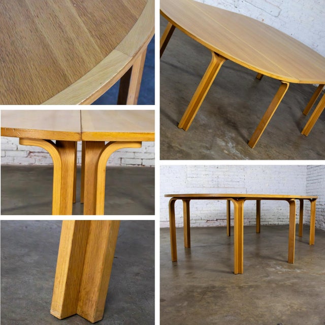 Late 20th Century Scandinavian Modern Oak Dining or Conference Table by Thygesen and Sorensen for Magnus Olesen and Rudd International For Sale - Image 15 of 18