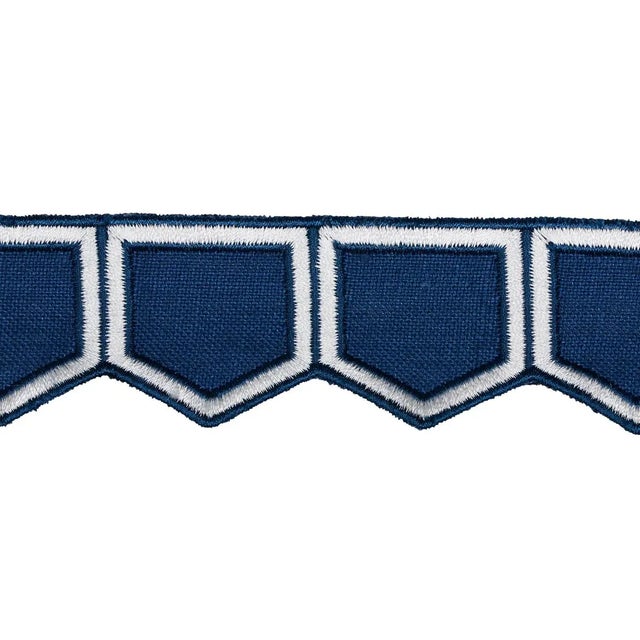 Not Yet Made - Made To Order Sample - Schumacher X David Kaihoi Honeycomb Trim in Blue For Sale - Image 5 of 5