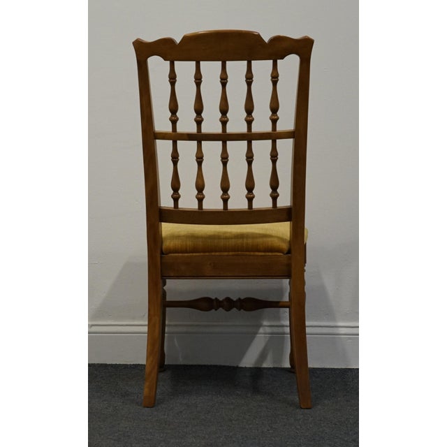 Ethan Allen Heirloom Nutmeg Maple Colonial Early American Spindleback Dining Side Chair 10-6100 For Sale In Kansas City - Image 6 of 12