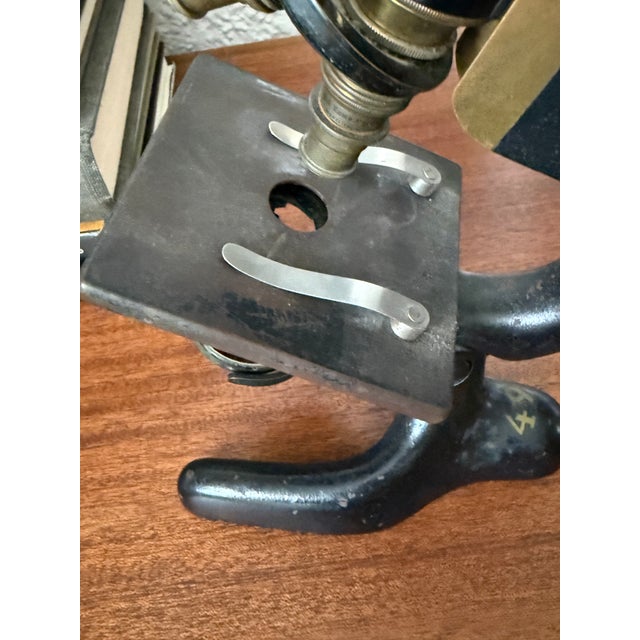 Early 20th Century Antique Bausch and Lomb Microscope For Sale - Image 5 of 14