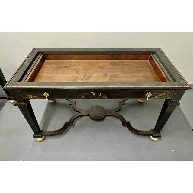 Dessin Fournier, Monumental Chinoiserie Cabinets, Black Lacquer, 20th C. For Sale - Image 12 of 12